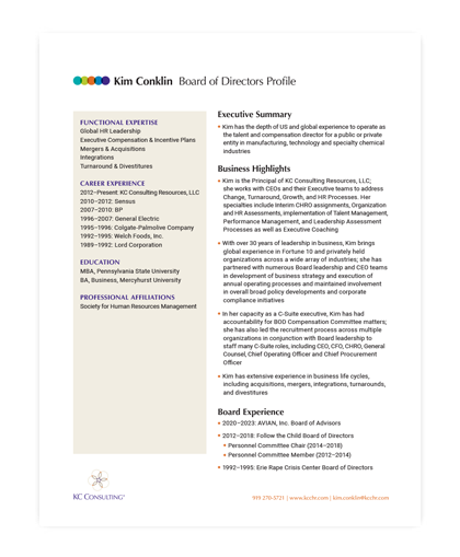 KC Consulting Board of Directors Profile pdf